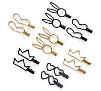 Wenlly 14 pieces sweet hair clips, candy color hair barrettes, hair shattered pins, colorful hair accessories, champagne & black