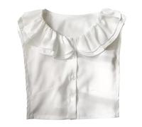 WENLOOY Fake Collar Detachable Blouse Dickey Collar Half Shirts Faux False Collar for Women & Girls Favors, 31031-white, Medium