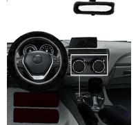 WenMei 9 Pieces Fluffy Car Accessories Set,Faux Fur Steering Wheel Cover Soft Fuzzy Steering Wheel Cover Plush Car Accessories Protector for Women Girls (Black)