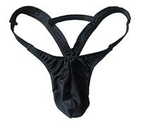 WenMei Mens Fashion Hollow Out Double Low Brief Thong G-String Bikinis Underwear,Free Size
