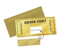 WenmthG Golden Ticket Gift Personalised Holiday Scratch Card Reveal, Birthday Surprise Scratch Card Gift Reveal Golden Ticket 1 PCS