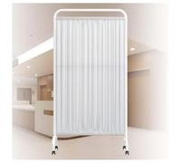 WENNEWU 1 2 3 4 5 Panels Medical Privacy Screen, 90 X 180cm Room Divider with Wheels, Freestanding Room Panel, Temporary Fence, for Hospital Kids Room Large Classroom,White,5 panel