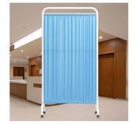WENNEWU 1 2 3 4 5 Panels Medical Privacy Screen, 90 X 180cm Room Divider with Wheels, Freestanding Room Panel, Temporary Fence, for Hospital Kids Room Large Classroom,Blue,2 panel