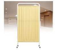 WENNEWU 1 2 3 4 5 Panels Medical Privacy Screen, 90 X 180cm Room Divider with Wheels, Freestanding Room Panel, Temporary Fence, for Hospital Kids Room Large Classroom,Beige,4 panel