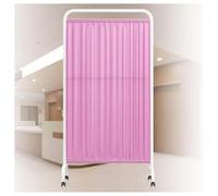 WENNEWU 1 2 3 4 5 Panels Medical Privacy Screen, 90 X 180cm Room Divider with Wheels, Freestanding Room Panel, Temporary Fence, for Hospital Kids Room Large Classroom,Pink,3 panel