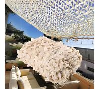 WENNEWU 210D Beige Pergola Camouflage Net, Military Shade Sail, Outdoor Shade Cloth, UV Resistant Outdoor Privacy Screen, Privacy Protection and Fence Decoration,Beige,9x10m