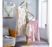 WENNEWU 71 Inch Clothes Display Rack, Spiral Rotating Clothing Rack, 38 Ball Heavy Duty Garment Rack, Modern Freestanding Coat Rack, for Bedrooms, Living Rooms, Stores,Gold,H 180cm