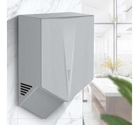 WENNEWU Automatic Induction Hands Dryer for Restrooms Bathrooms, High-Speed Commercial Hand Dryer, Fast Drying, Double Air Outlet, 1500W, for Office, Restaurant, Mall,Silver