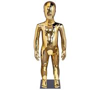 WENNEWU Baby Kid Clothing Display Dress Form, Mannequin Dress Form Glossy Fiberglass, Child Mannequin Full Body, Youth Manikin Dummy, for Cosplay/Store, Age 6-8 and 10-12,Gold,85cm