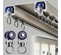 WENNEWU Ceiling Curtain Track Ceiling Mounted Curtain Rail for Curtains, Drapes, and Room Dividers Ceiling or Wall Mount Curtain Track Room Divider-Sliding Curtain Rail for Living room,C,3.3m(10.8ft)