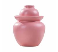 WENNEWU Ceramic Pickle Jar, Fermentation Jar, Colorful Fermenting Crock With Water Seal Airlock Lid, For Pickling Kimchi Sauerkraut,Pink,5kg