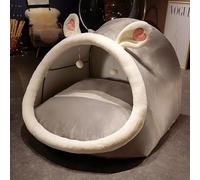 WENNEWU Dog Sofa Beds For Large Dogs, Fluffy Plush Dog Mat, Sensory Tent for Kids, With Removable Washable Cover, Large Space, For Large Medium Small Dogs And Cats,Light Grey