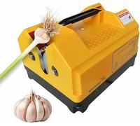 WENNEWU Electric Garlic Root Stem Cutter, Garlic Root Cutter, Double Head Garlic Top Tails Remover Machine, Cut Beard and Roots, for Garlic, Onion, Single Garlic,Yellow