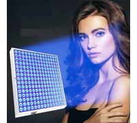 WENNEWU Home Tanning Lamp, Led Skin Tanning Light, Face And Body Sun Lamp, 15w/45w Full Blue Therapy Lamp, With 225 Pcs Leds, For Face Body Tanning,Black,15W