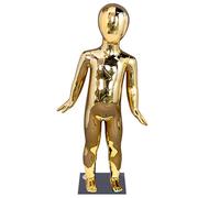 WENNEWU Kids Mannequin Age, Toddler Teenagers Torso Dummy Dress Form, Child Mannequins Full Body Manikin, Glossy Fiberglass, For Shop Window Clothing Display,Gold,80cm