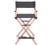 WENNEWU Portable Director's Chair, Makeup Artist Chair, Aluminium Folding Chair, Load Capacity: 150 kg, 5 Color Options, for Home and Studio Use,Rose Gold