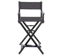 WENNEWU Professional Director's Chair, Folding Makeup Artist Chair, Aluminum High Stool, 5 Color Options, Load Capacity: 150 kg, For Beauty Professional Makeup Artist,Black