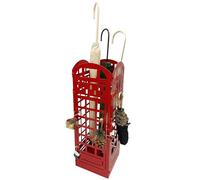 WENNEWU Retro Red Telephone Booth Umbrella Stand, Stylish and Practical Umbrella Storage, Indoor Umbrella Rack, for Entryway and Living Room