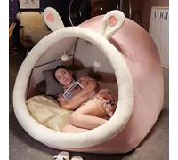 WENNEWU Sensory Tent for Kids Adults, Portable Autistic Sensory Room, Play Tents, Relieve Anxiety, Giant Blackout Calming Hideout Den, Calm Down Fort,Pink