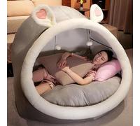 WENNEWU Sensory Tent for Kids Adults, Portable Autistic Sensory Room, Play Tents, Relieve Anxiety, Giant Blackout Calming Hideout Den, Calm Down Fort,Light Grey