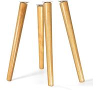 WENNEWU Solid Wooden Furniture Table Legs,M8 Bolt Rubber Wood Tapered Furniture Feet,Replacement for Sofa Couch Chair Coffee Table Desk Cabinet Leg,with Mounting Plate and Screws,A,30cm/11.8in