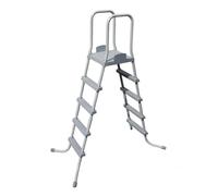 WENNEWU Swimming Pool Handrail with Steps,Pool Ladder,Stainless Steel Inground Pool Ladder,Load Capacity Up to 250kg,with Quick Installation Base,Suitable for Indoor Outdoor Water Park,A,4 steps