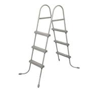 WENNEWU Swimming Pool Handrail with Steps,Pool Ladder,Stainless Steel Inground Pool Ladder,Load Capacity Up to 250kg,with Quick Installation Base,Suitable for Indoor Outdoor Water Park,A,3 steps