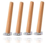 WENNEWU Table Legs Wood Furniture Legs for Coffee Table End Table Mid-Century Modern DIY Furniture Tapered Natural Threaded M8 Hanger Bolts Pack of 4,Wood,40cm/15.7in