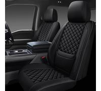 WENNFOUR Full Coverage Leather Car Seat Covers Front Pair,Waterproof Seat Covers for Cars,SUVs Trucks, Car Seat Cushion,Car Seat Protector with 2 Seats