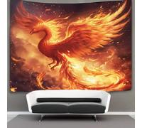 WENNUAN Phoenix Dragon Tapestry Bedroom Aesthetic - Indie Wall Tapestry Room Decor Tapestrys Tapestry Soaring Wall Hanging,Wall Art 180cmx230cm
