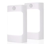 Wennyn 4-in-1 LED Night Light Emergency Backup Light, Motion Sensor, Dusk-to-Dawn Sensor, Rechargeable Battery Operated 5000K Daylight White, LED Flash Light for Home, Power Failure, Hurricane, 2Pack