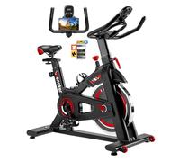 Wenoker Exercise Bike APP Compatible, Indoor Cycling Spin Bike for Home Gym Use with LCD Display&Tablet Holder, Fitness Bike Exercise Equipment Cardio Training Machine