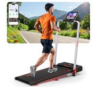Wenoker Treadmill for home with slope, walking path up to 12 km/h, Treadmill foldable with 12 preset programs, electric treadmill with LED display, remote control and app