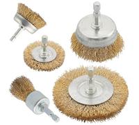 WENORA 5 Pcs Wire Wheel Brush Set for Drill, 1/4 Inch, Wire Cup Brush