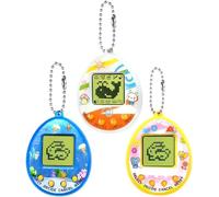 Wenosda 3PCS Virtual Cyber Pet Toy Digital Pets Game Console with Key Chain Handheld Mini Pocket Electronic Animals and Early Education Gift for Kids Children (Random Color)