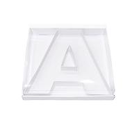 WENPACK 30.5cm Fillable Cardboard Letter Shaped Box Clear Cover Sweets Charcuterie Grazing Packaging (A)