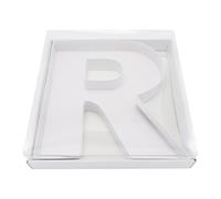 WENPACK 30.5cm Fillable Cardboard Letter Shaped Box Clear Cover Sweets Charcuterie Grazing Packaging (R)