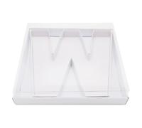 WENPACK 30.5cm Fillable Cardboard Letter Shaped Box Clear Cover Sweets Charcuterie Grazing Packaging (W)