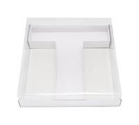 WENPACK 30.5cm Fillable Cardboard Letter Shaped Box Clear Cover Sweets Charcuterie Grazing Packaging (T)