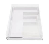 WENPACK 30.5cm Fillable Cardboard Letter Shaped Box Clear Cover Sweets Charcuterie Grazing Packaging (F)