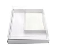 WENPACK 30.5cm Fillable Cardboard Letter Shaped Box Clear Cover Sweets Charcuterie Grazing Packaging (L)