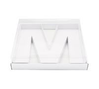 WENPACK 30.5cm Fillable Cardboard Letter Shaped Box Clear Cover Sweets Charcuterie Grazing Packaging (M)