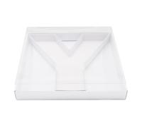 WENPACK 30.5cm Fillable Cardboard Letter Shaped Box Clear Cover Sweets Charcuterie Grazing Packaging (Y)