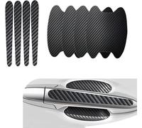 WENPANGPANG 8pcs Car Door Handle Protectors for Vauxhall Crossland X (2017-2023), Carbon Fiber Car Handle Protector Cup Handle Paint Scratch Protector Sticker