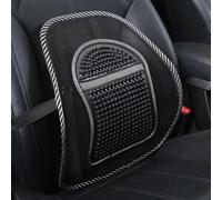 WENPANGPANG Car Lumbar Support for Peugeot 2008 II 2019-2023, Breathable Mesh Back Rest with Massage Beads Ergonomic Lower Back Cushion Cooling Seat, Black 1 Pcs