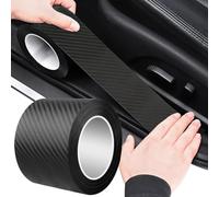 WENPANGPANG Car Rear Bumper Protector for Porsche Macan I 2021-2023, Boot Sill Guard Scratch Cover Trim Carbon Fibre Door Entry Edge Paint Protection Film Strip 1Pc