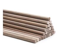 Wenqik 24 Pcs Wooden Dowel Rods 5/16 x 12 Inch Walnut Dowel Rod Sticks for Crafts Round Unfinished Wood for Crafting Woodworking Building Material