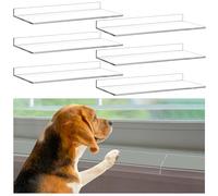 Wenqik 6 Pcs Window Sill Protector from Dog Cat Scratching Protection 2 Set Per Set Total Length 33.5'' x 5.25'' Width x 0.16 Thick Clear Pet Against Dog Claw Chewing Slobbering Window Cover Guard