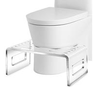 Wenqik 7 Inches Acrylic Toilet Stool Non Slip Toilet Step Bathroom Stool Clear Squatting Poop Foot Stool for Adult Women Men