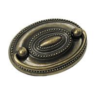 WenRan 2-1/4" C-C Vintage Style Furniture Dresser Pull, Antique Brass Bail Drawer Pull Oval Drop Swing Handles Cabinet Knob Hardware 57 mm 2.25" Centers (1)